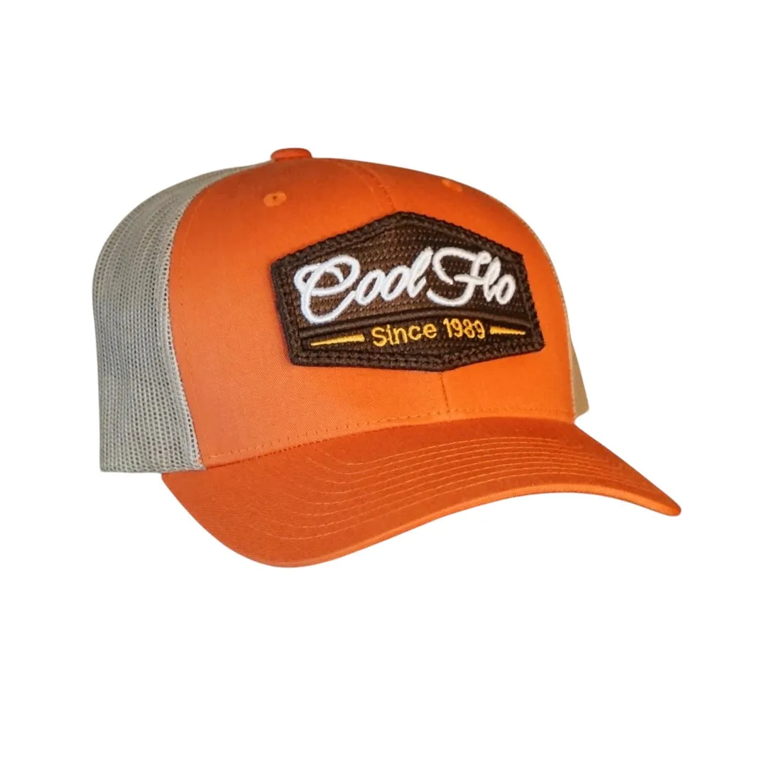 3D Badge Orange/Khaki Trucker Cap