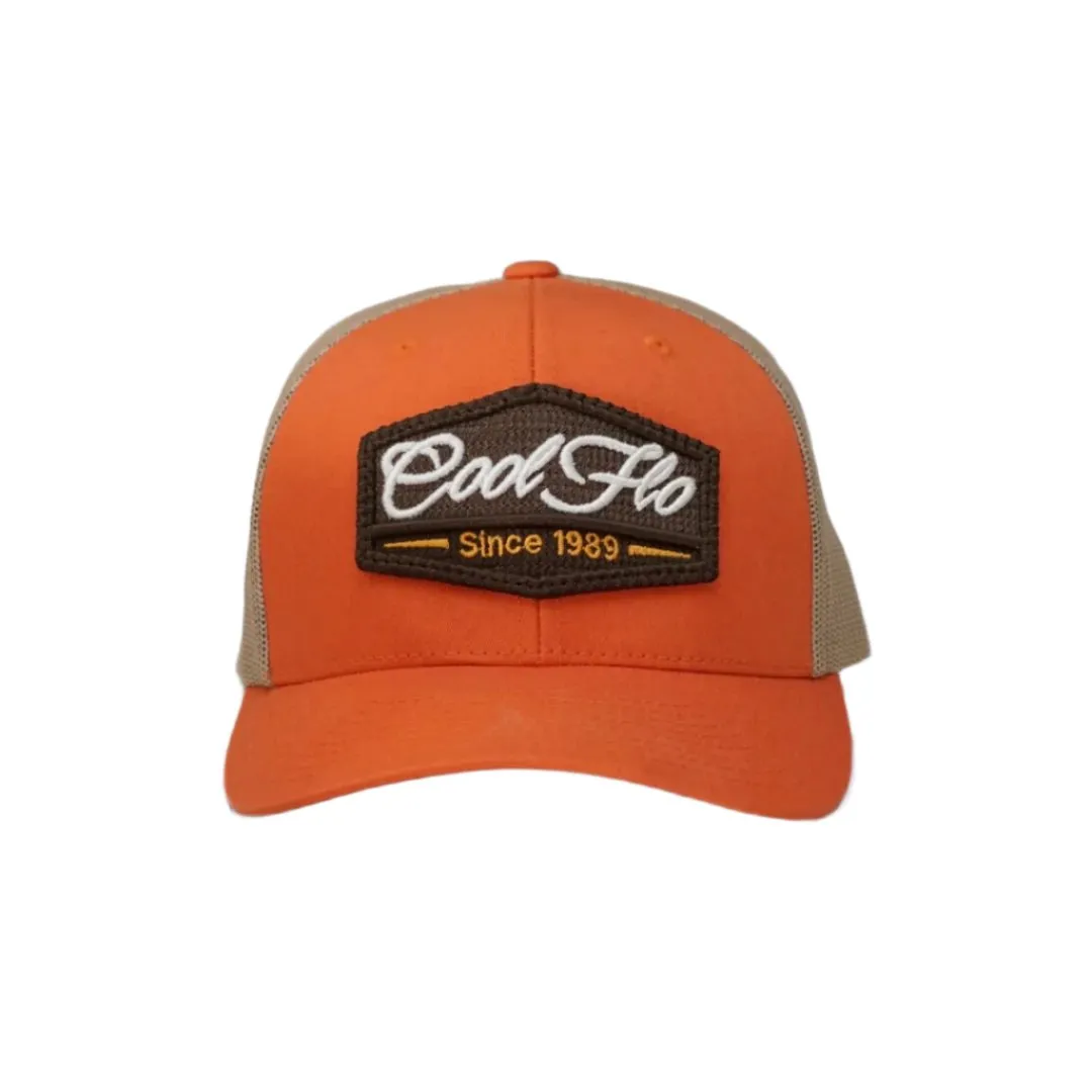 3D Badge Orange/Khaki Trucker Cap