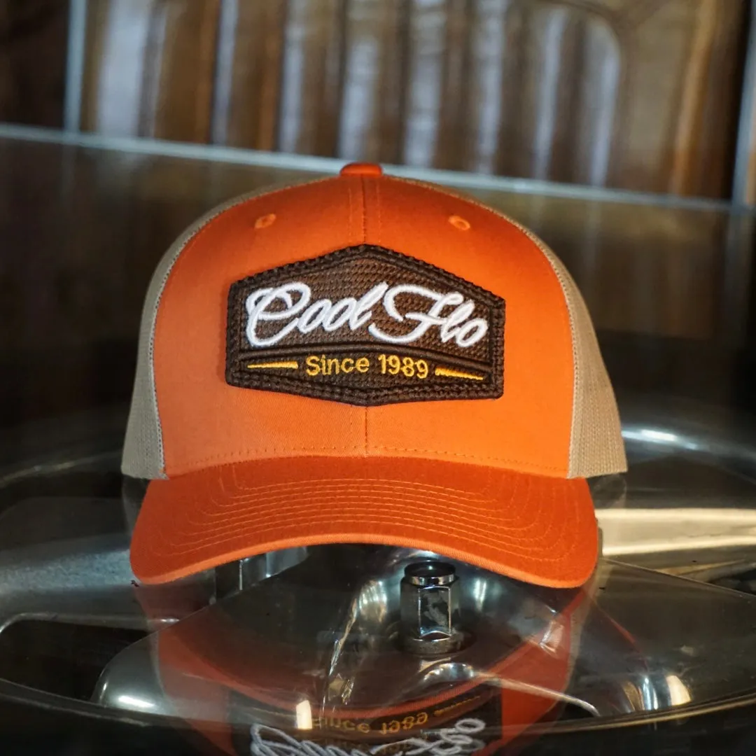 3D Badge Orange/Khaki Trucker Cap