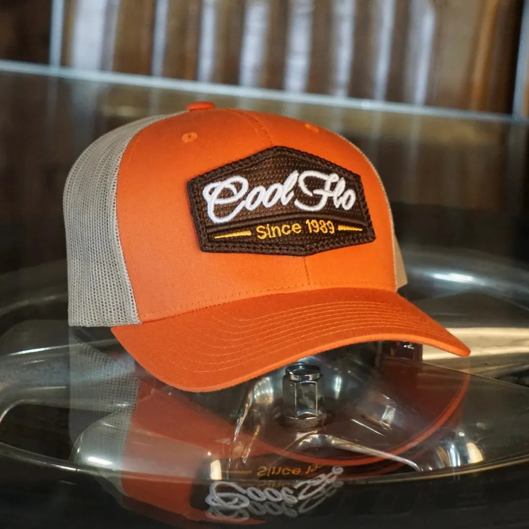 3D Badge Orange/Khaki Trucker Cap