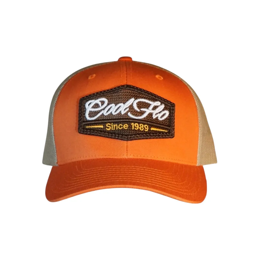 3D Badge Orange/Khaki Trucker Cap