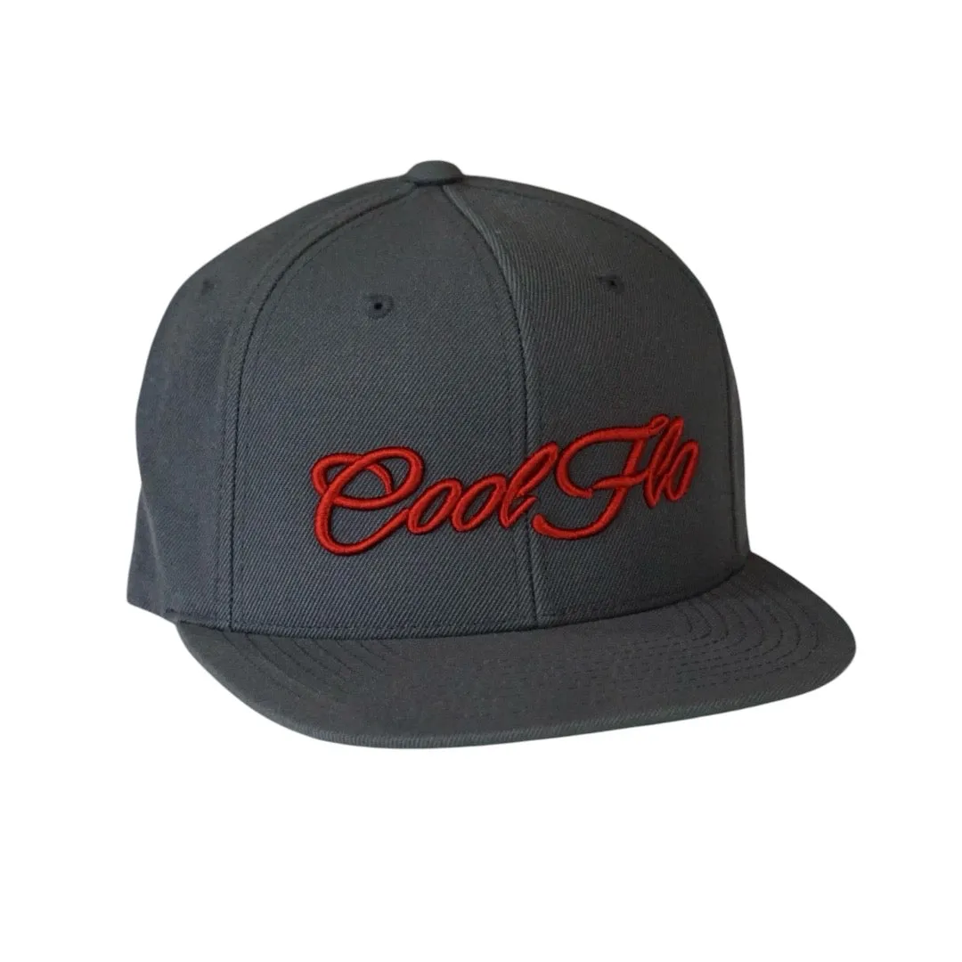 3D Script Snapback Cap - Charcoal