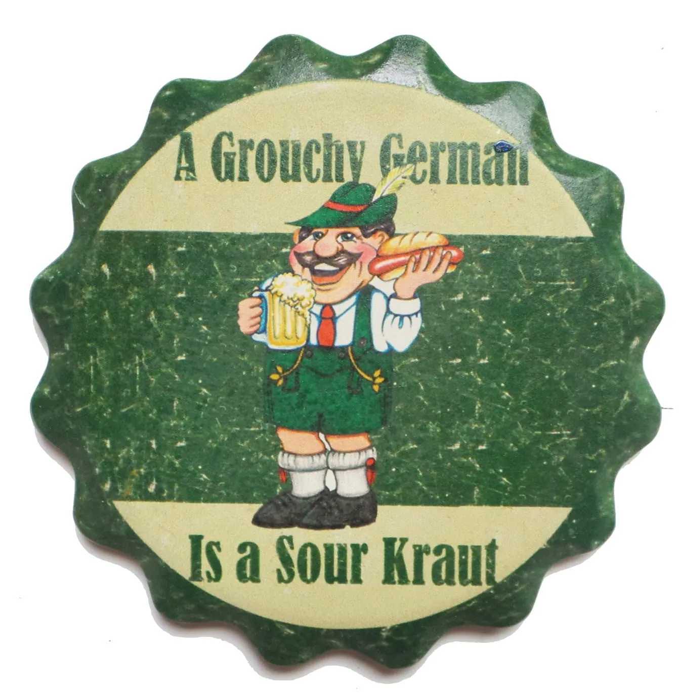 A Grouchy German is A Sour Kraut German Gift Coaster