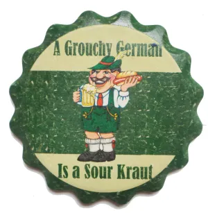 A Grouchy German is A Sour Kraut German Gift Coaster