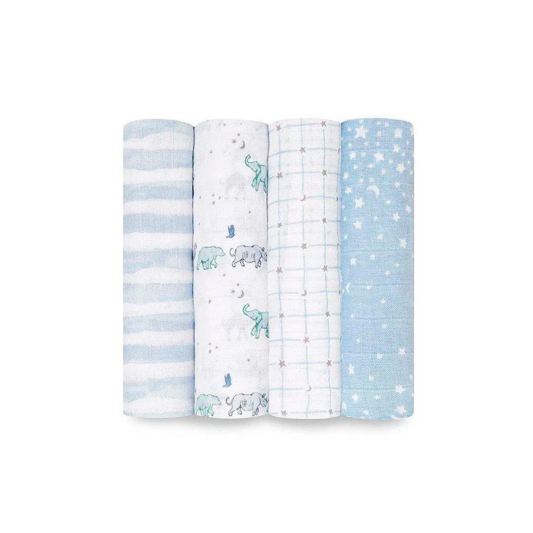 aden   anais Muslin Swaddles - Rising Star - 4 Pack