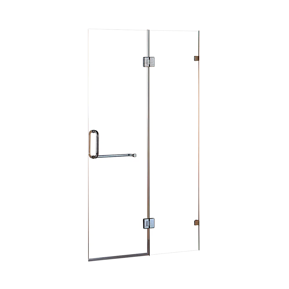 Adjustable Safety Glass Sliding Shower Screen, Chrome Finish