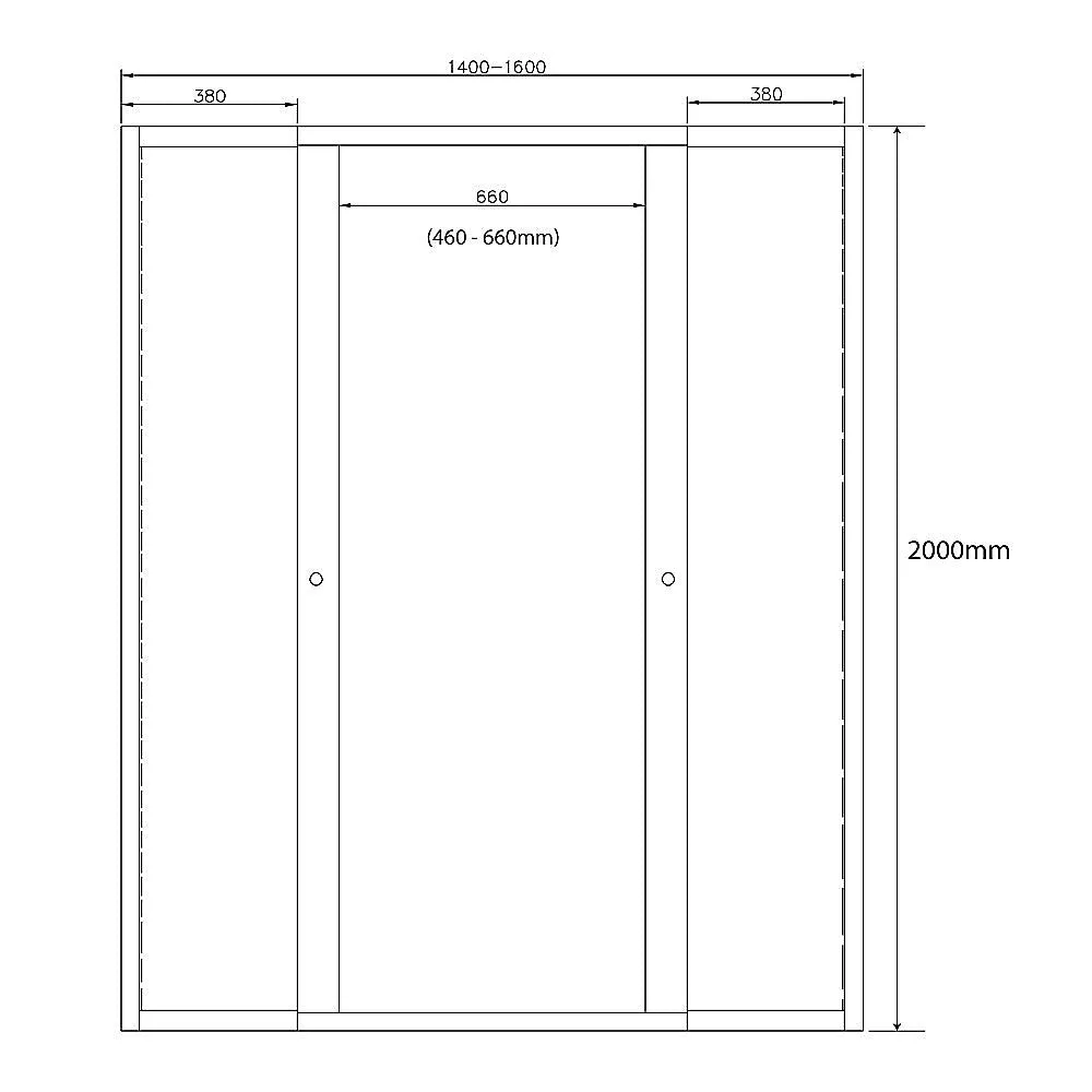 Adjustable Safety Glass Sliding Shower Screen, Chrome Finish