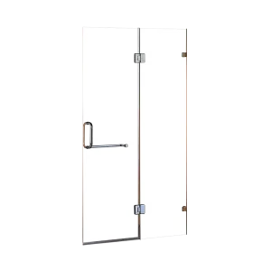 Adjustable Safety Glass Sliding Shower Screen, Chrome Finish