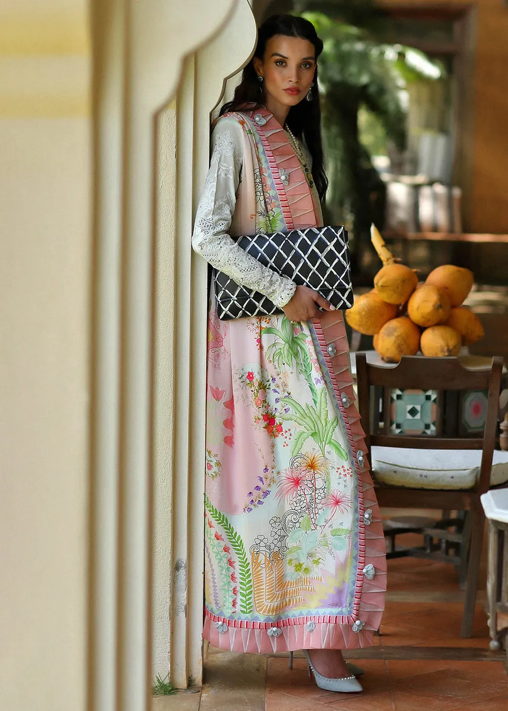 Aqua Blue Lawn Suit - Elan - Luxury Lawn '23 - KAIA-EL23-07B