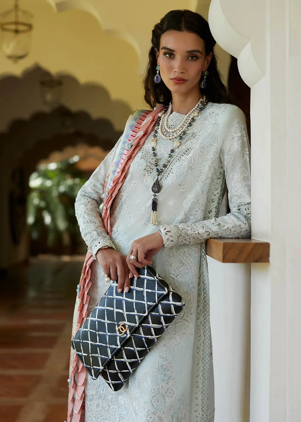 Aqua Blue Lawn Suit - Elan - Luxury Lawn '23 - KAIA-EL23-07B