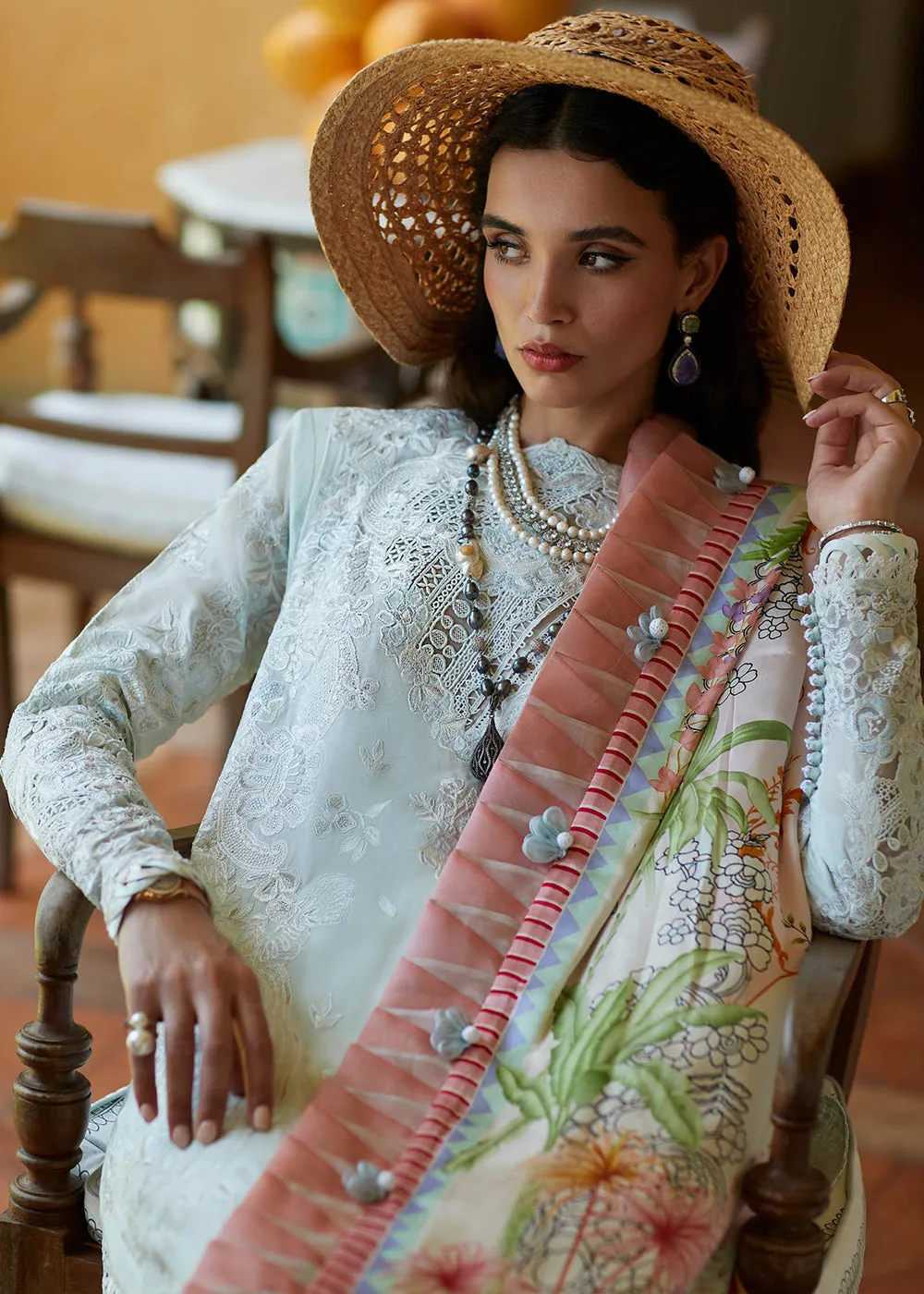 Aqua Blue Lawn Suit - Elan - Luxury Lawn '23 - KAIA-EL23-07B