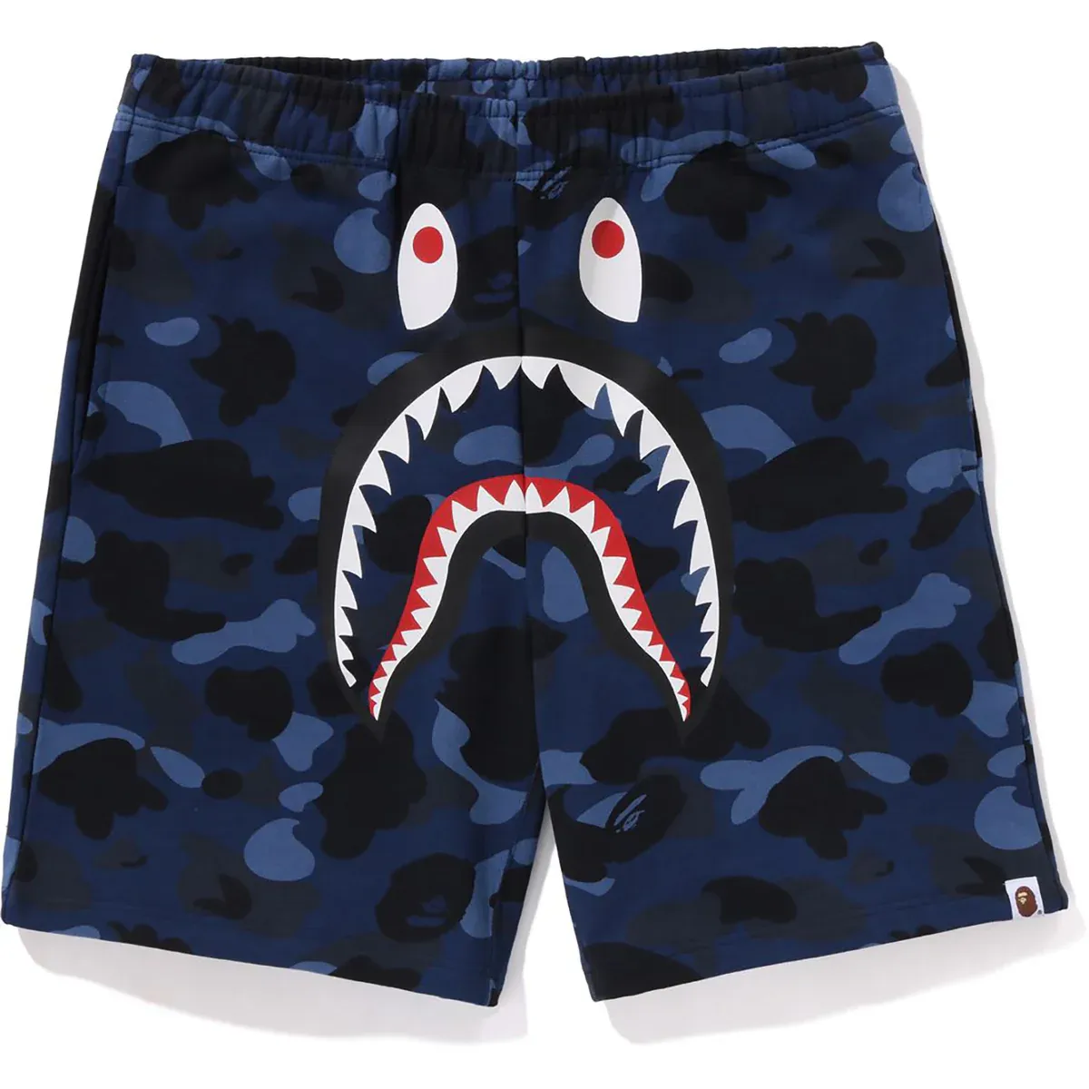 Bape Color Camo Shark Navy Sweat Shorts