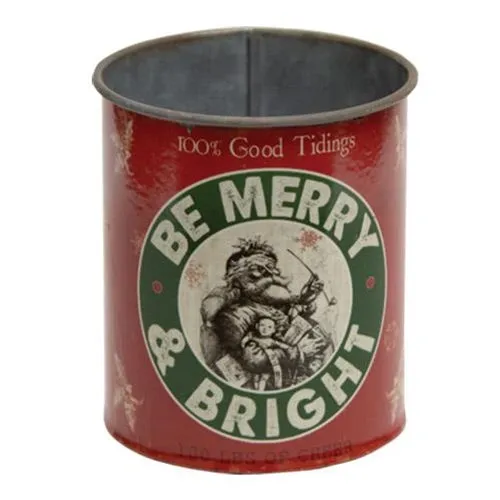 Be Merry & Bright Metal Can