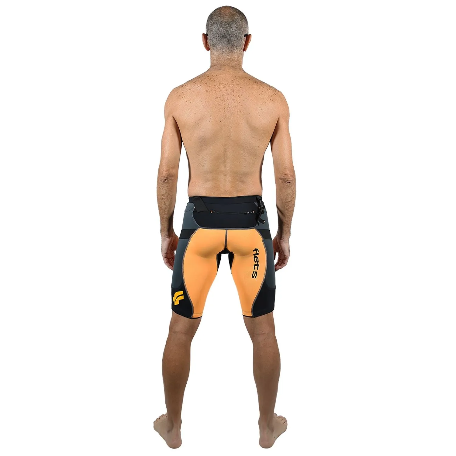 Bermuda TRAIL RUNNING Laranja/Preta/Estanho - Masculina