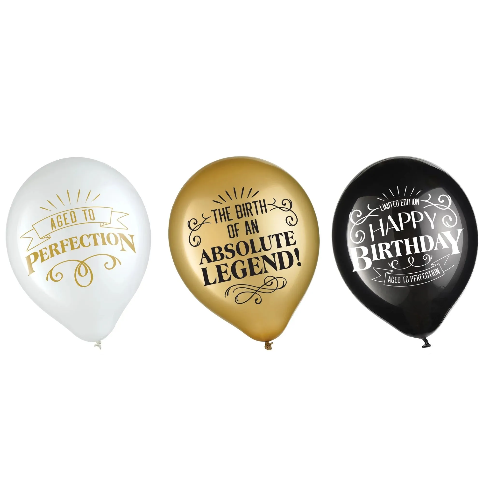 Better With Age Birthday Latex Balloons, 12" | 15 ct