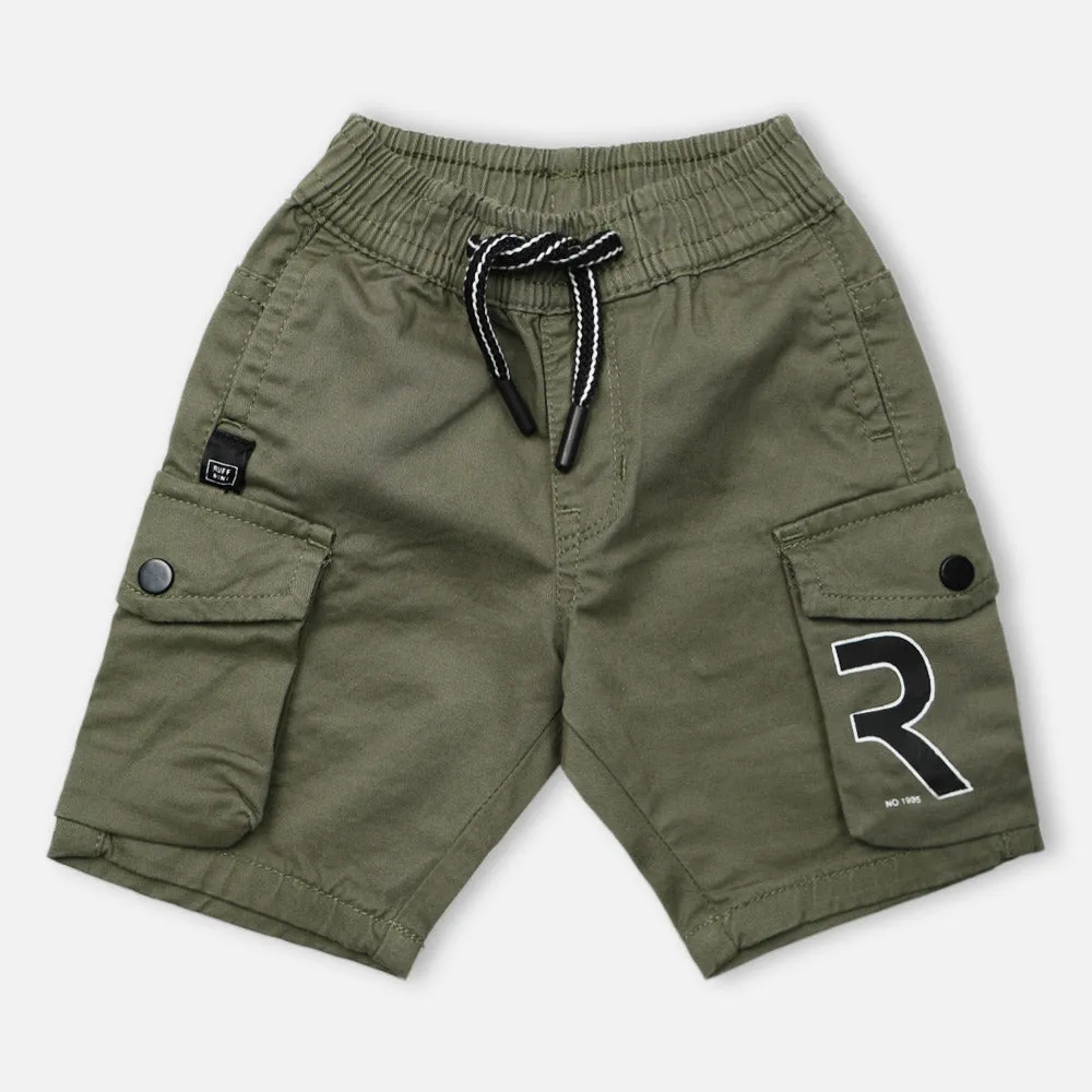 Black & Green Cargo Shorts