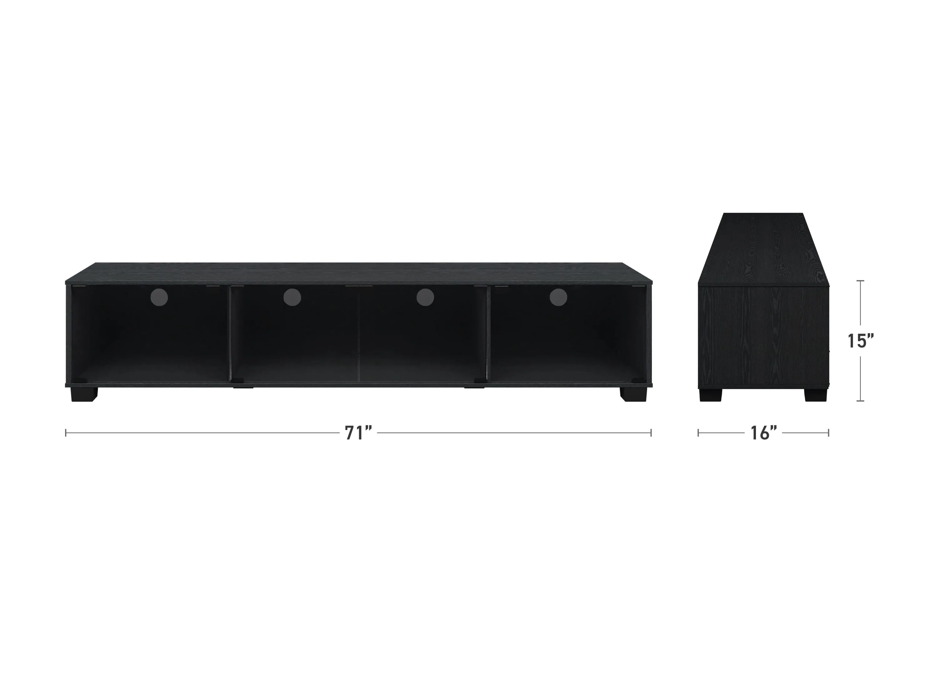 Black Glass TV Stand, TV's up to 85"