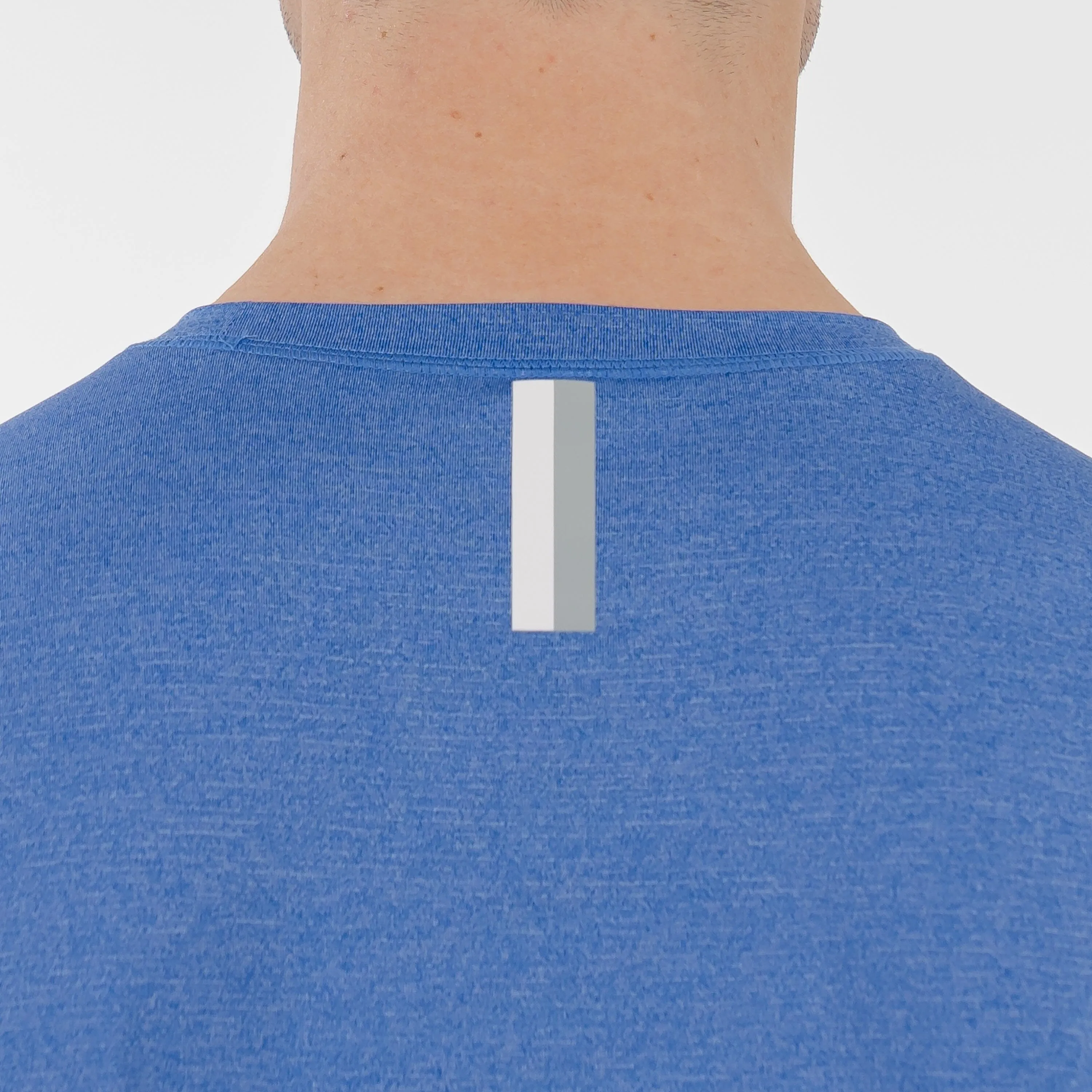 Blitz Tech Long Sleeve Tee | Heather - Bunker Blue/Lavender Blue