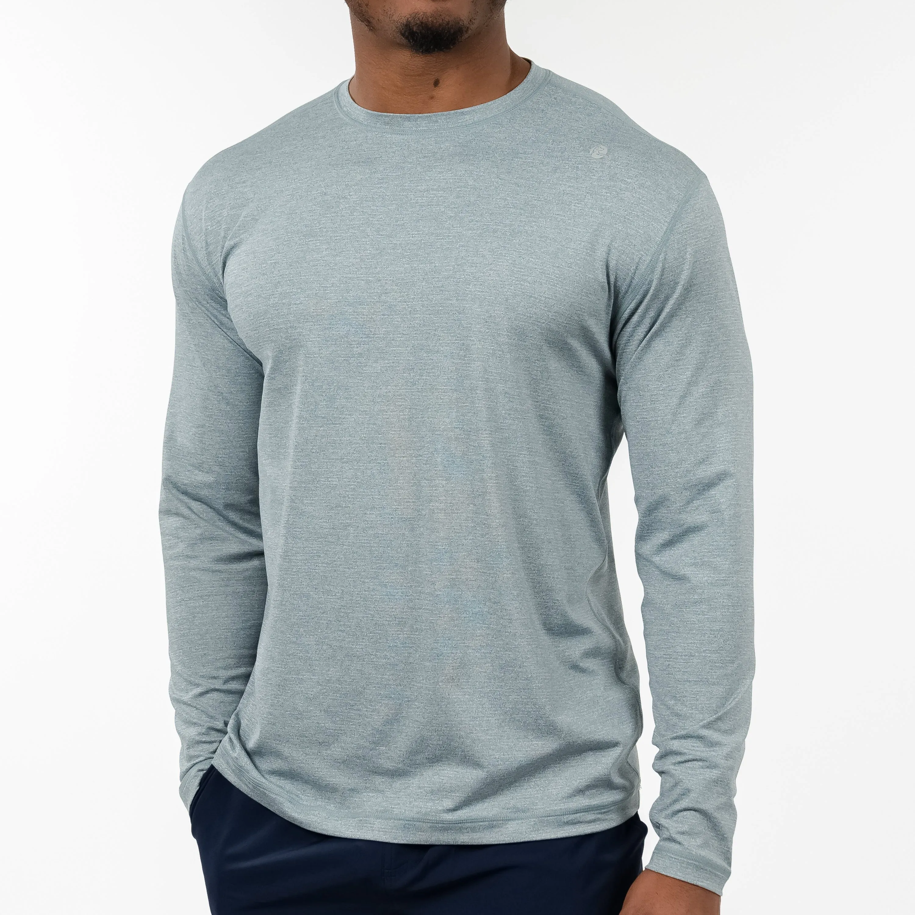 Blitz Tech Long Sleeve Tee | Heather - Stinger Green/White