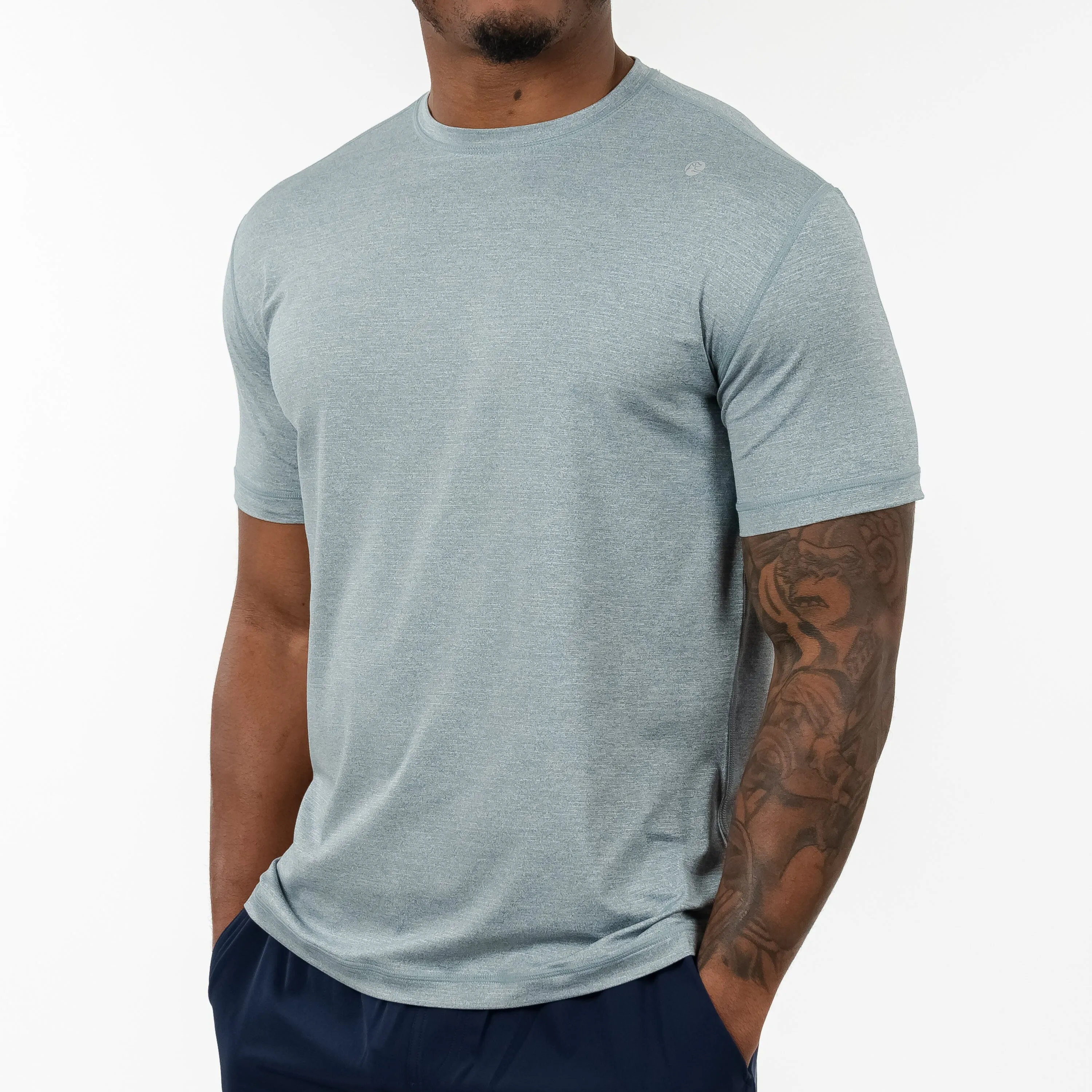 Blitz Tech Tee | Heather - Stinger Green/White