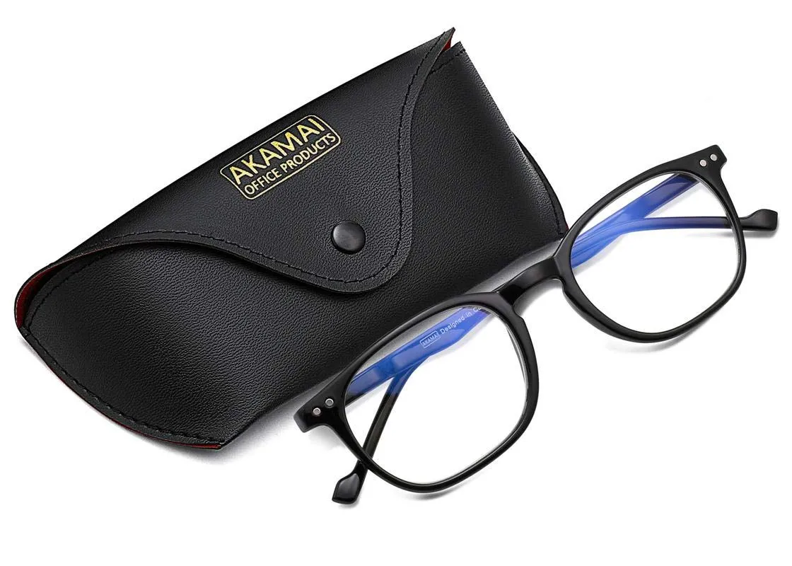 Blue Light Blocking Glasses - Computer Screen Bluelight Protection - Anti UV Glare - Buxton Model ( 1.25, Black)