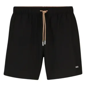 BOSS Embroidered logo Tio Black Swim Shorts