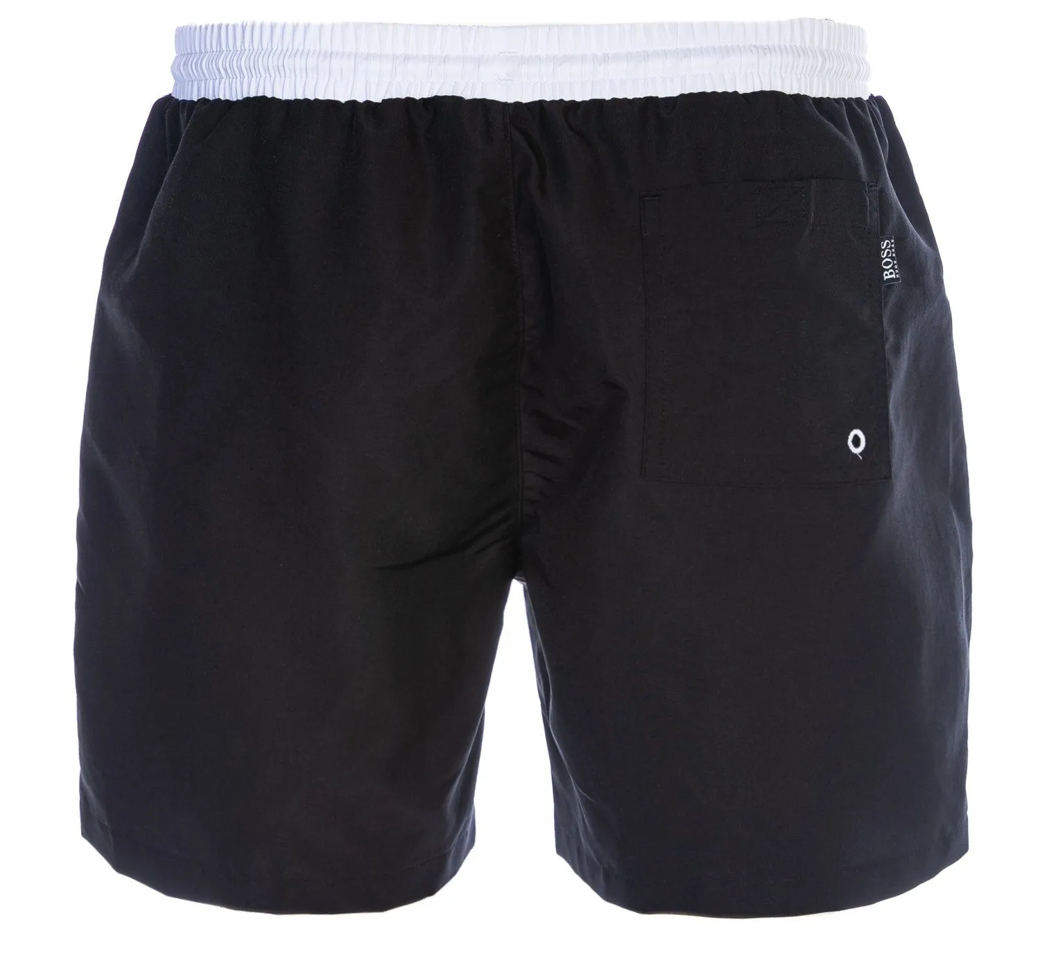 BOSS Starfish Swim Short in Black & White