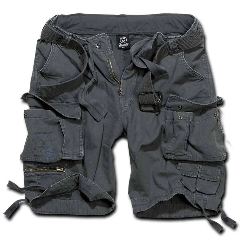 Brandit Savage shorts with belt, gray