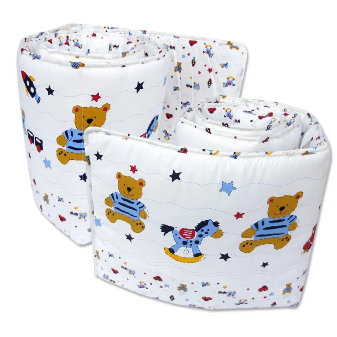 Bumble Bee Baby Cot Bumper (2pcs) (Knit Fabric)