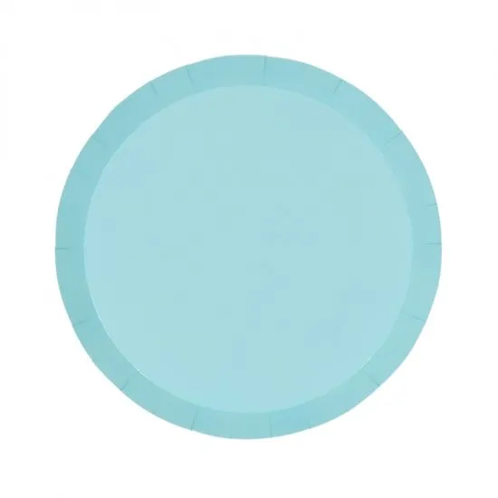 Classic Pastel Blue Small Paper Plates - Pack of 20