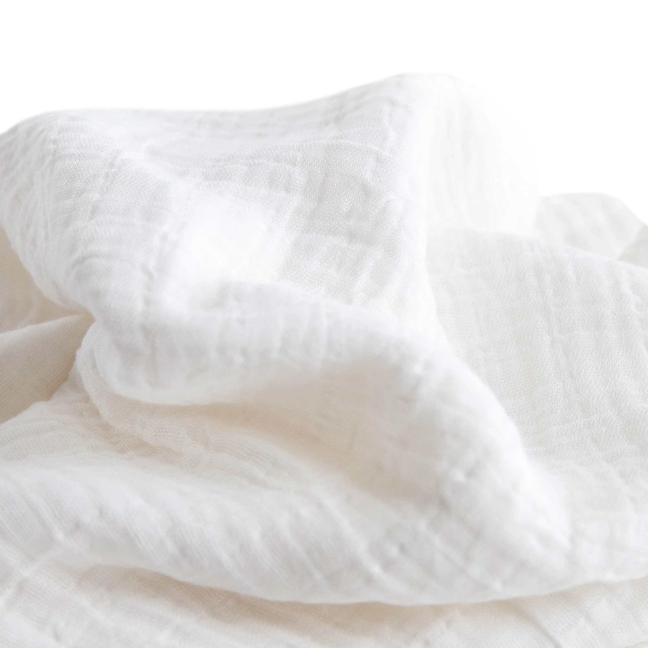 Cotton Muslin Swaddle Blanket - White