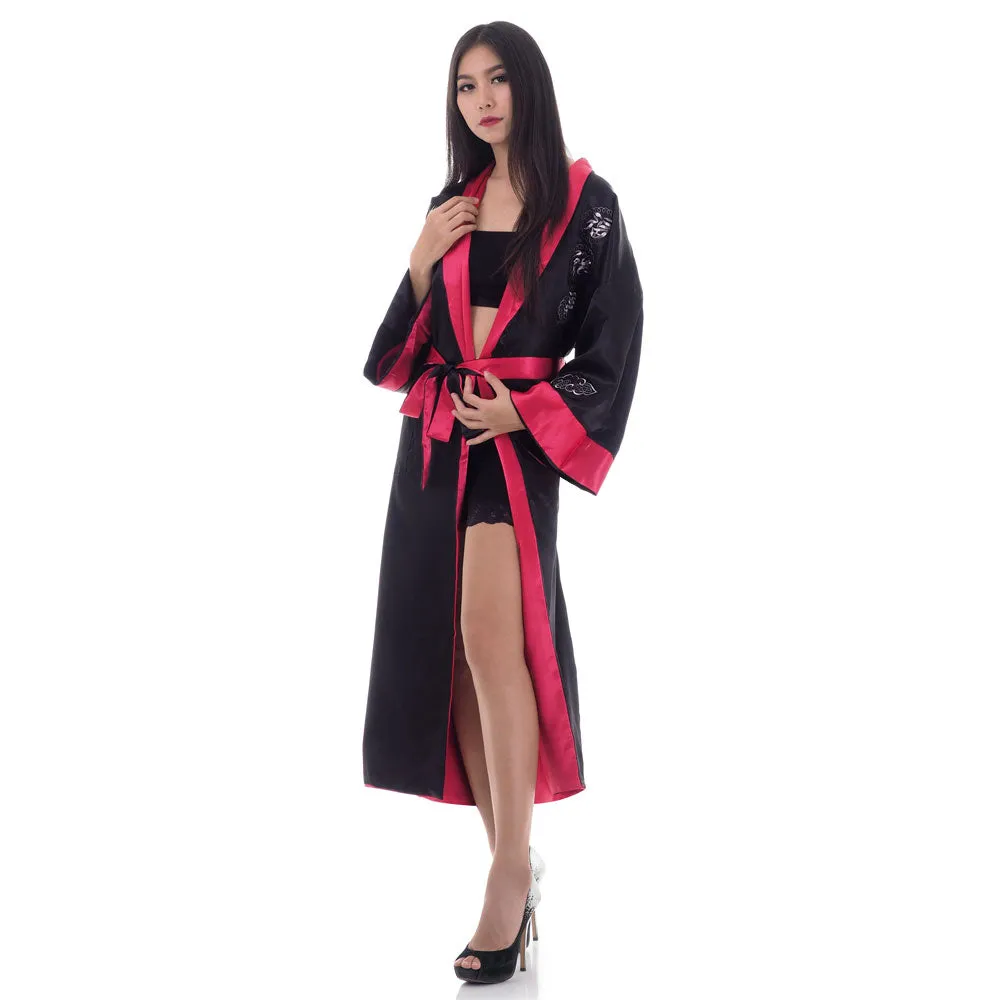 Crimson Dragon Women’s Reversible Kimono Robe