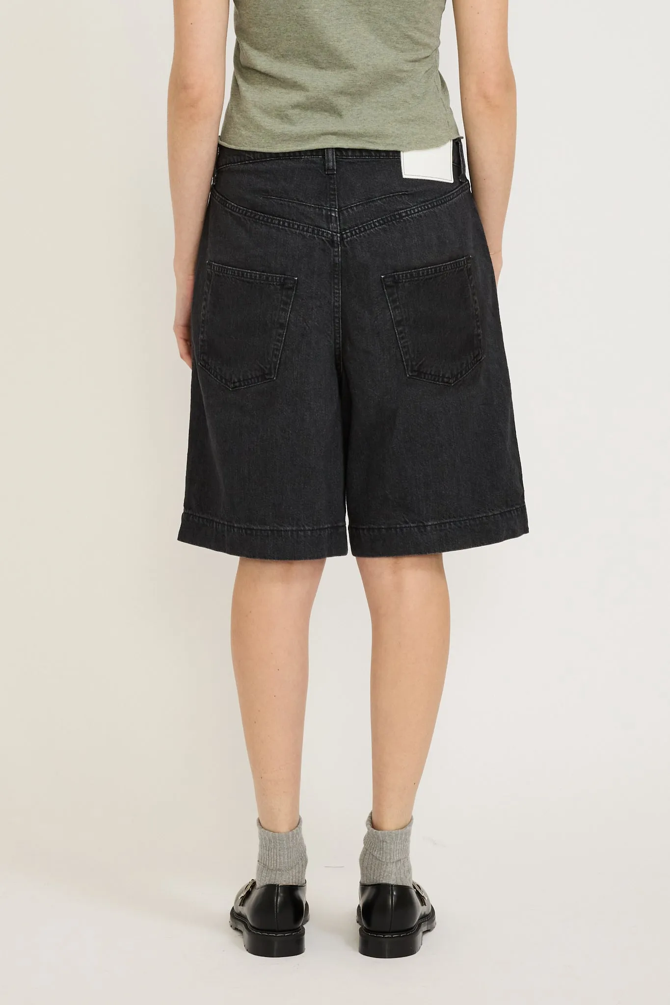 Denim Bermuda Short Washed Black