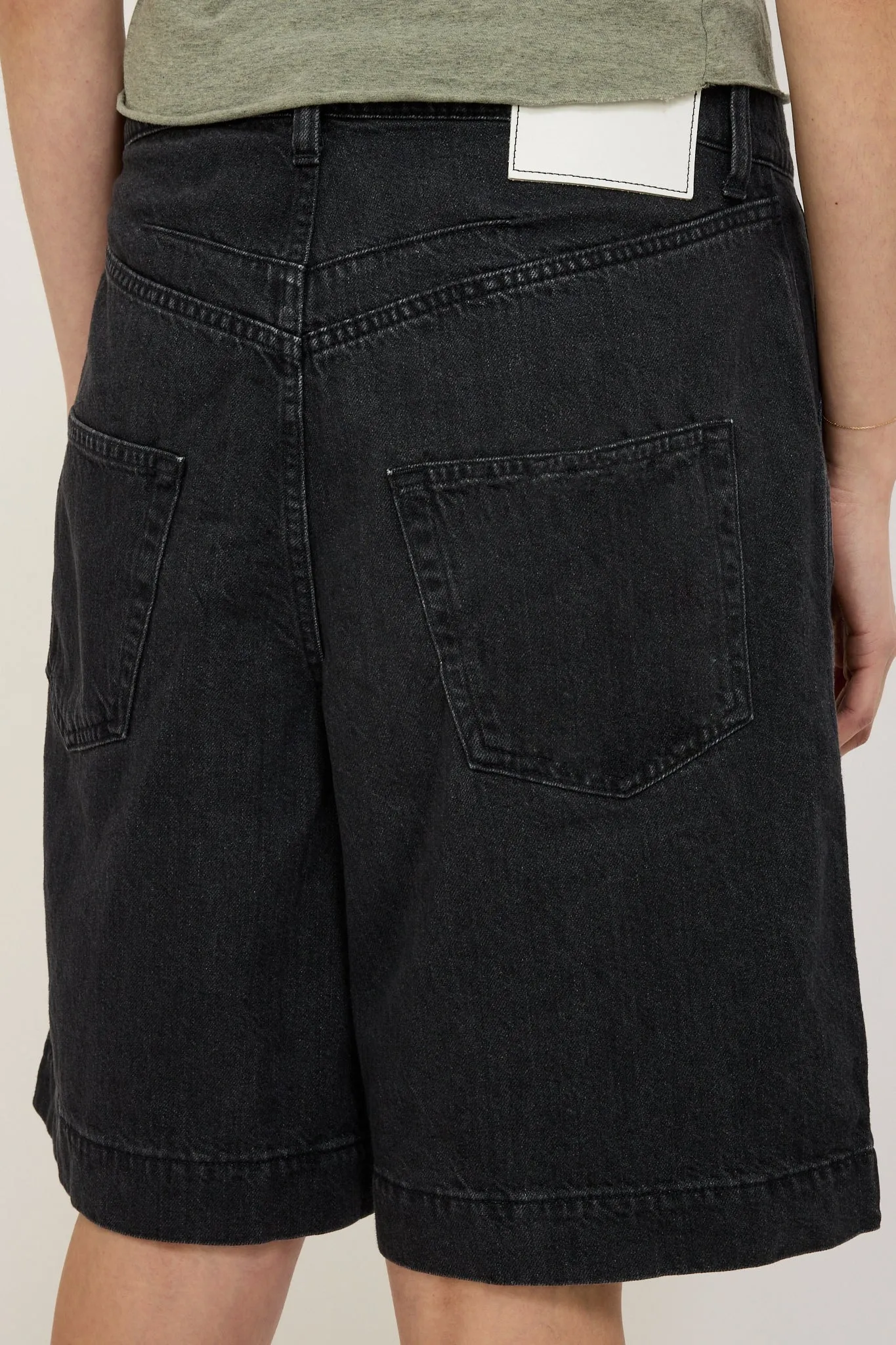 Denim Bermuda Short Washed Black