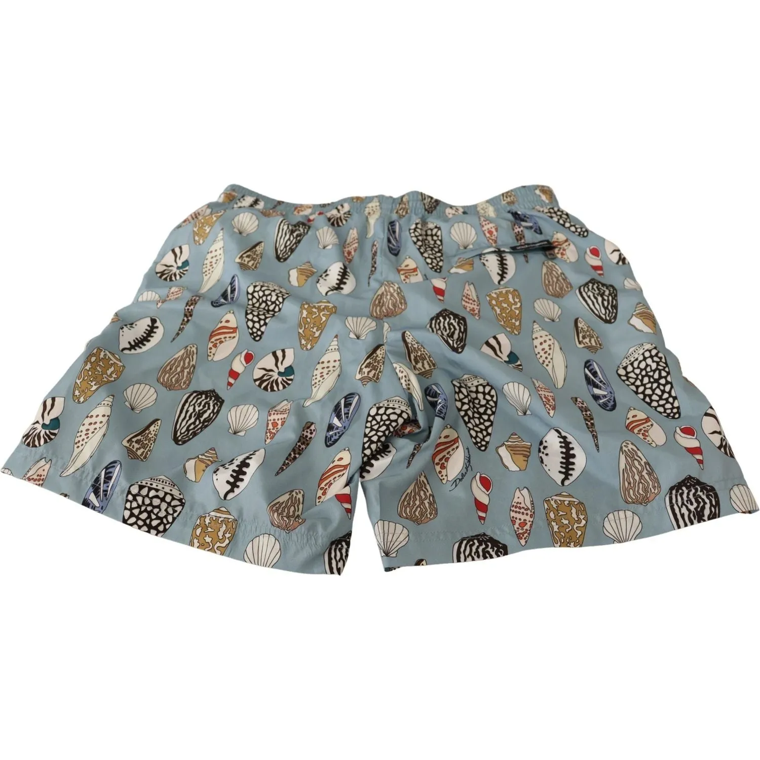 Dolce & Gabbana Elegant Seashell Print Swim Trunks