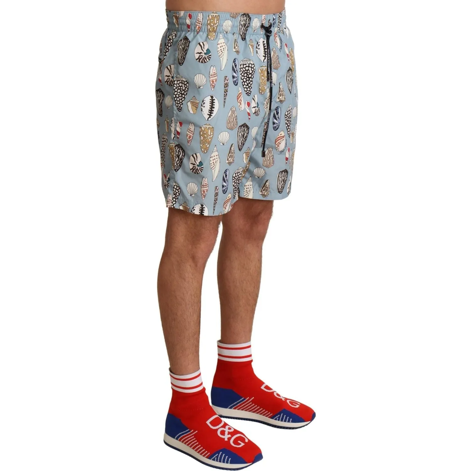 Dolce & Gabbana Elegant Seashell Print Swim Trunks