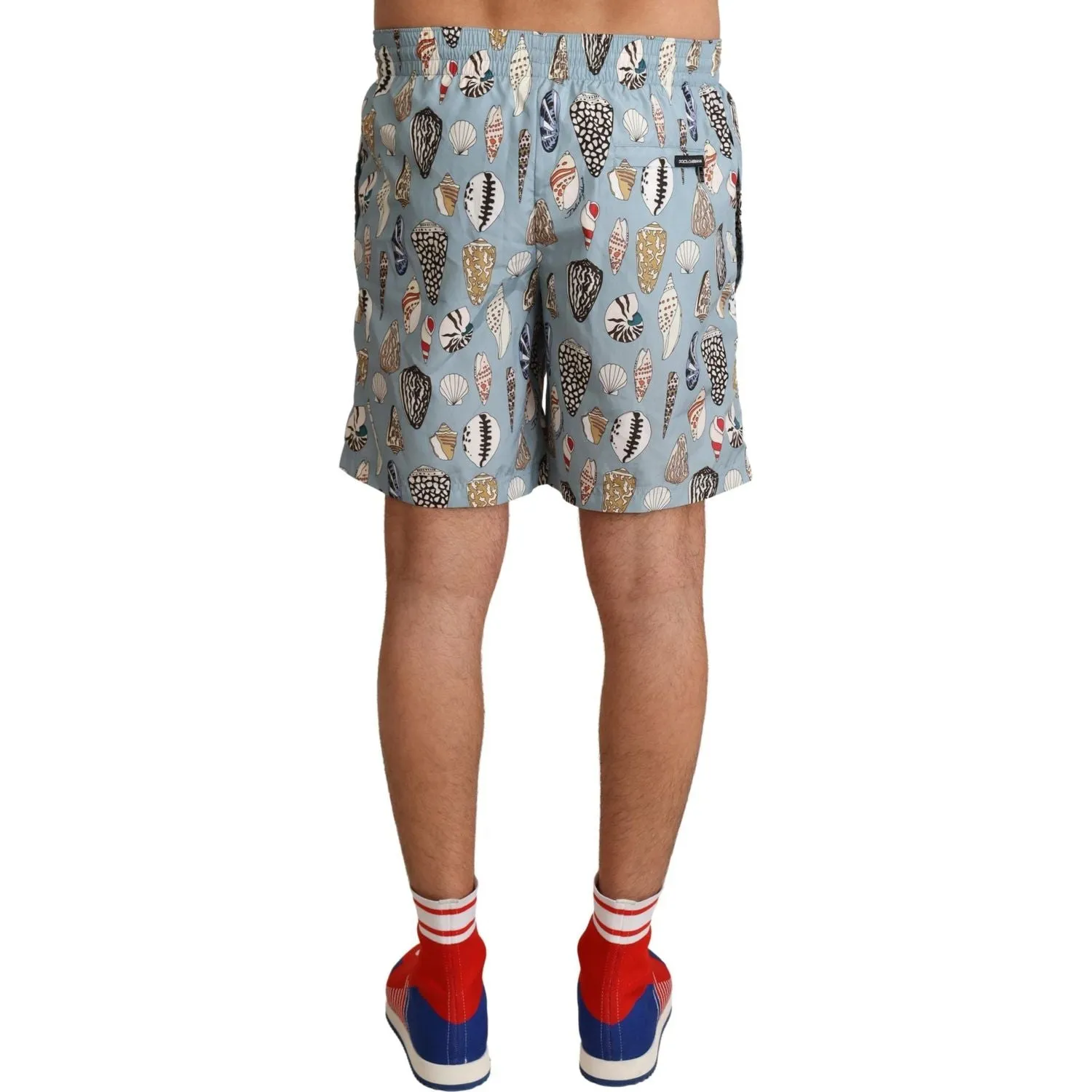 Dolce & Gabbana Elegant Seashell Print Swim Trunks