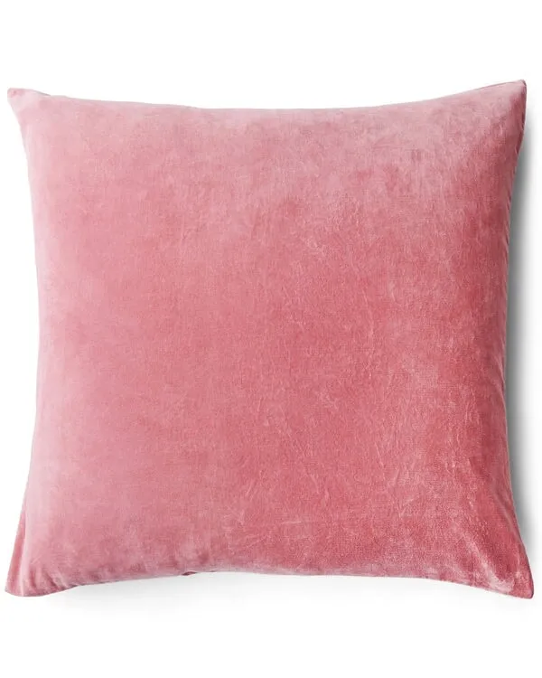 Dusty Rose Velvet European Pillowcases Set Of 2 Standard