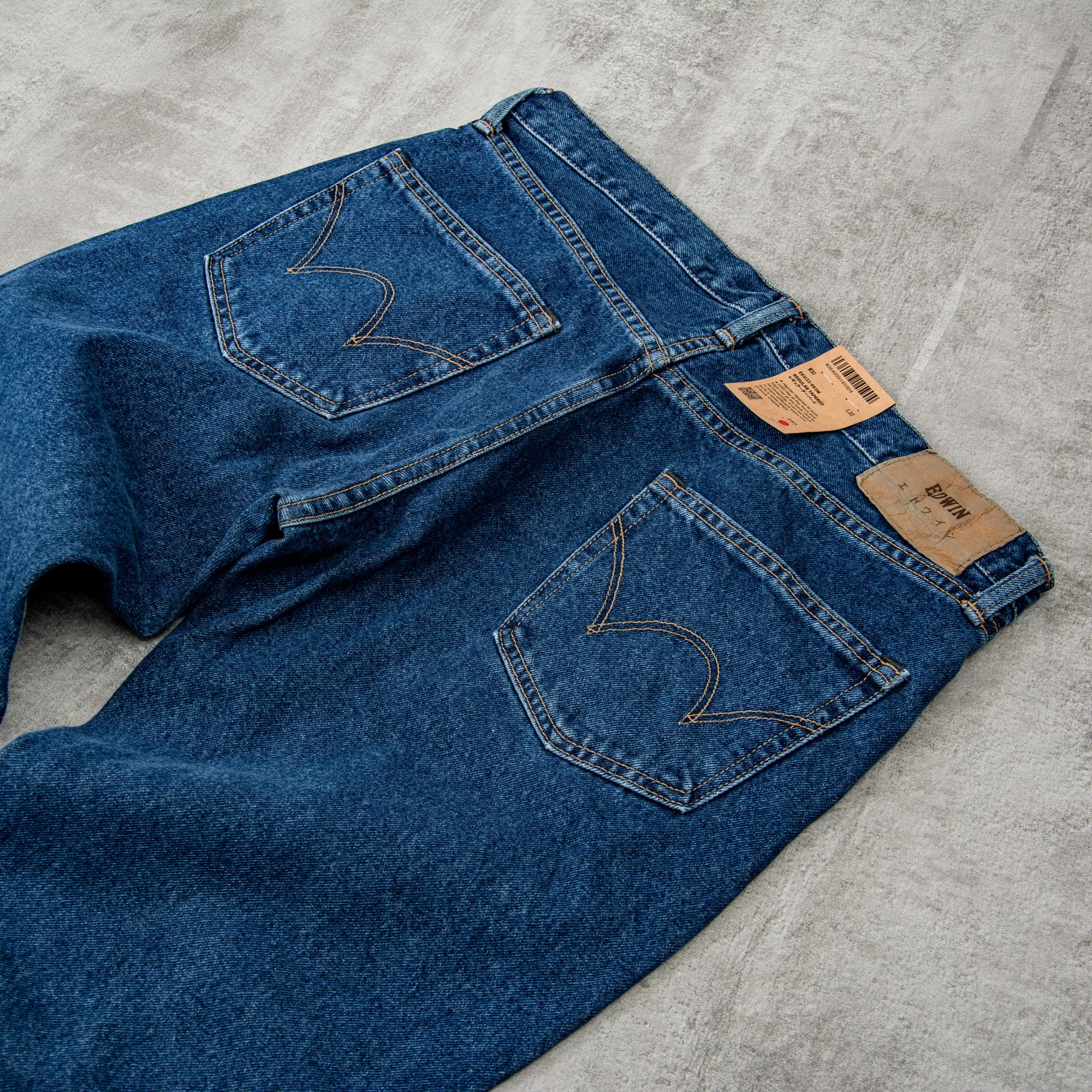 Edwin Regular Tapered Jeans Kaihara Opened Denim - Blue Mid Used