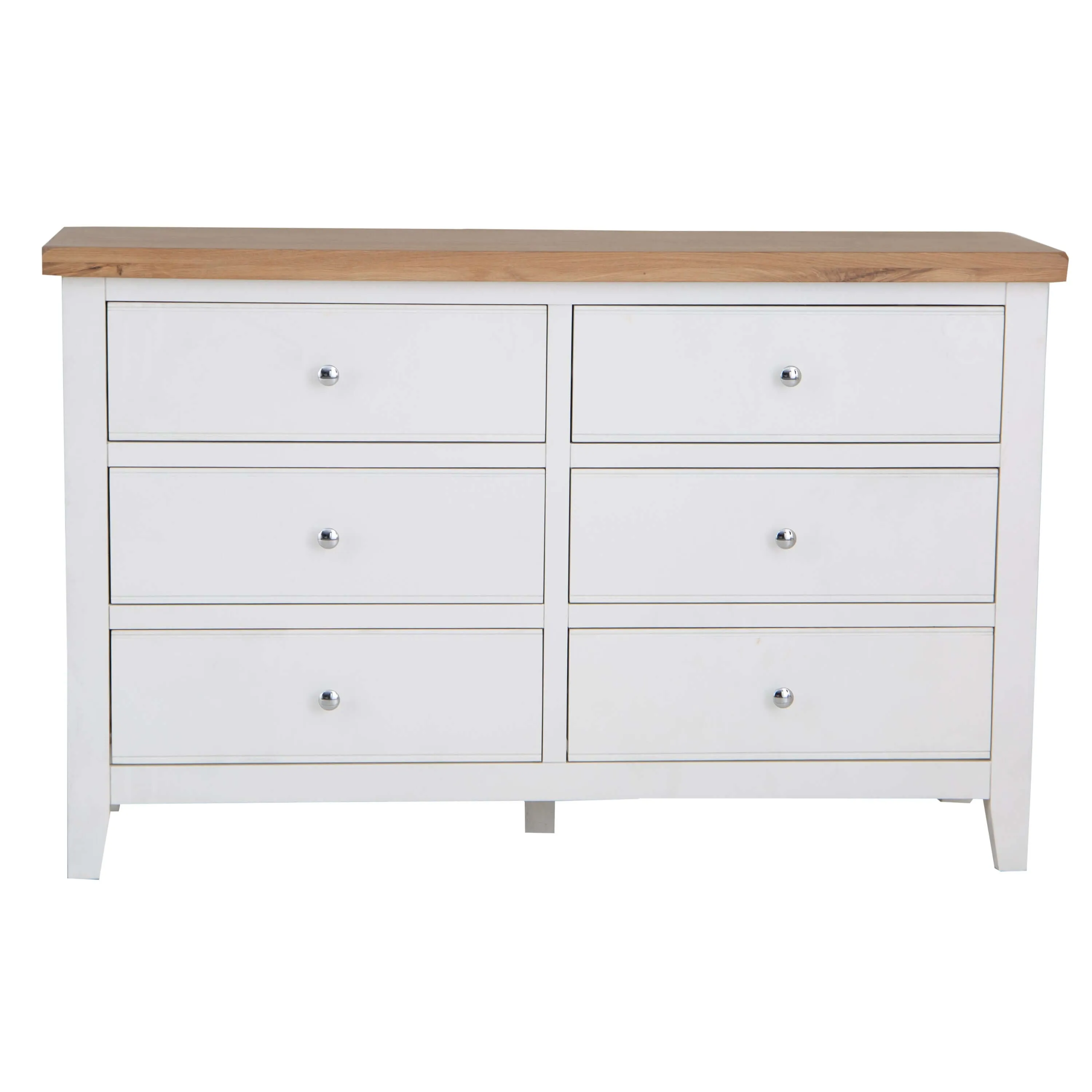 Elodie Snow White Oak 6 Drawer Chest