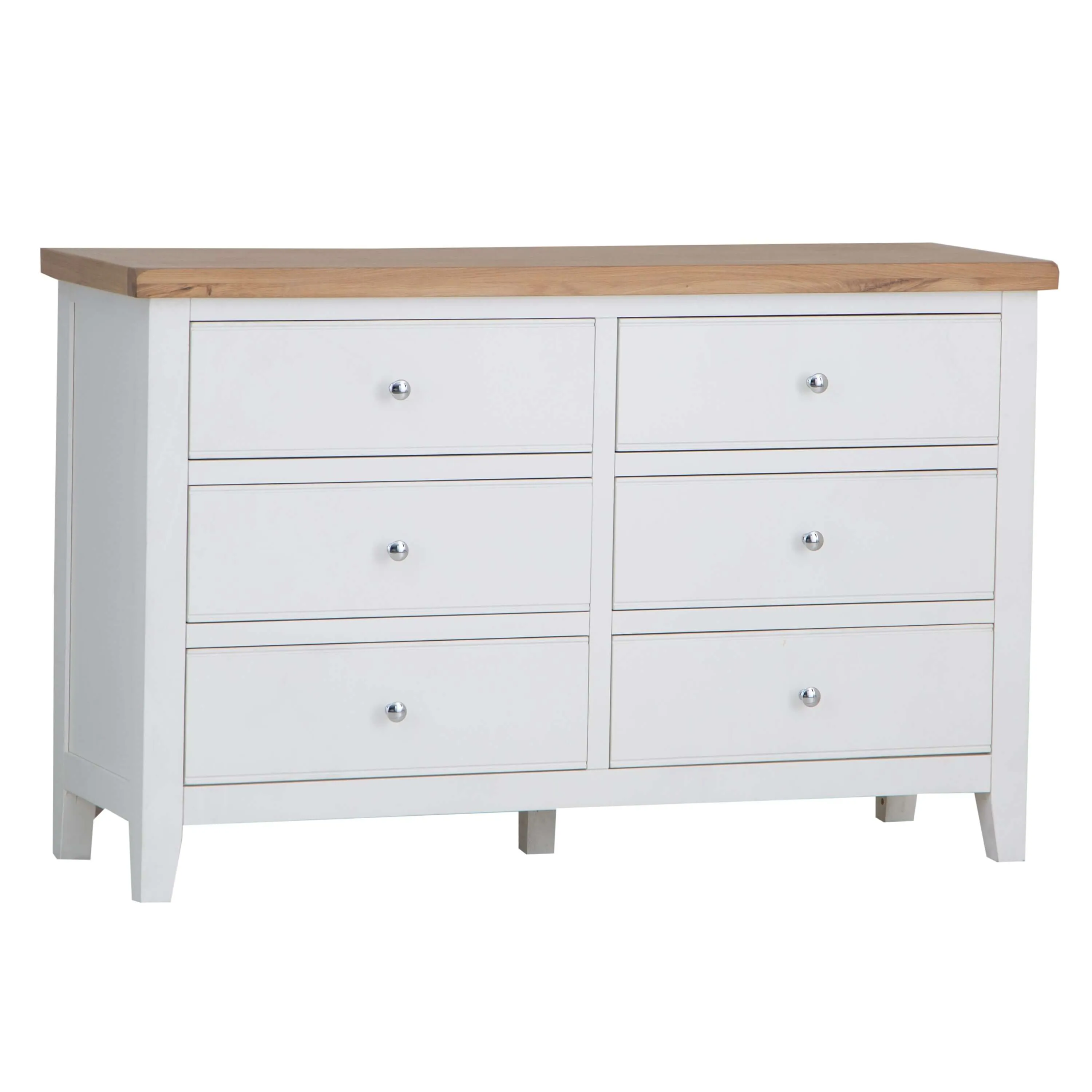 Elodie Snow White Oak 6 Drawer Chest