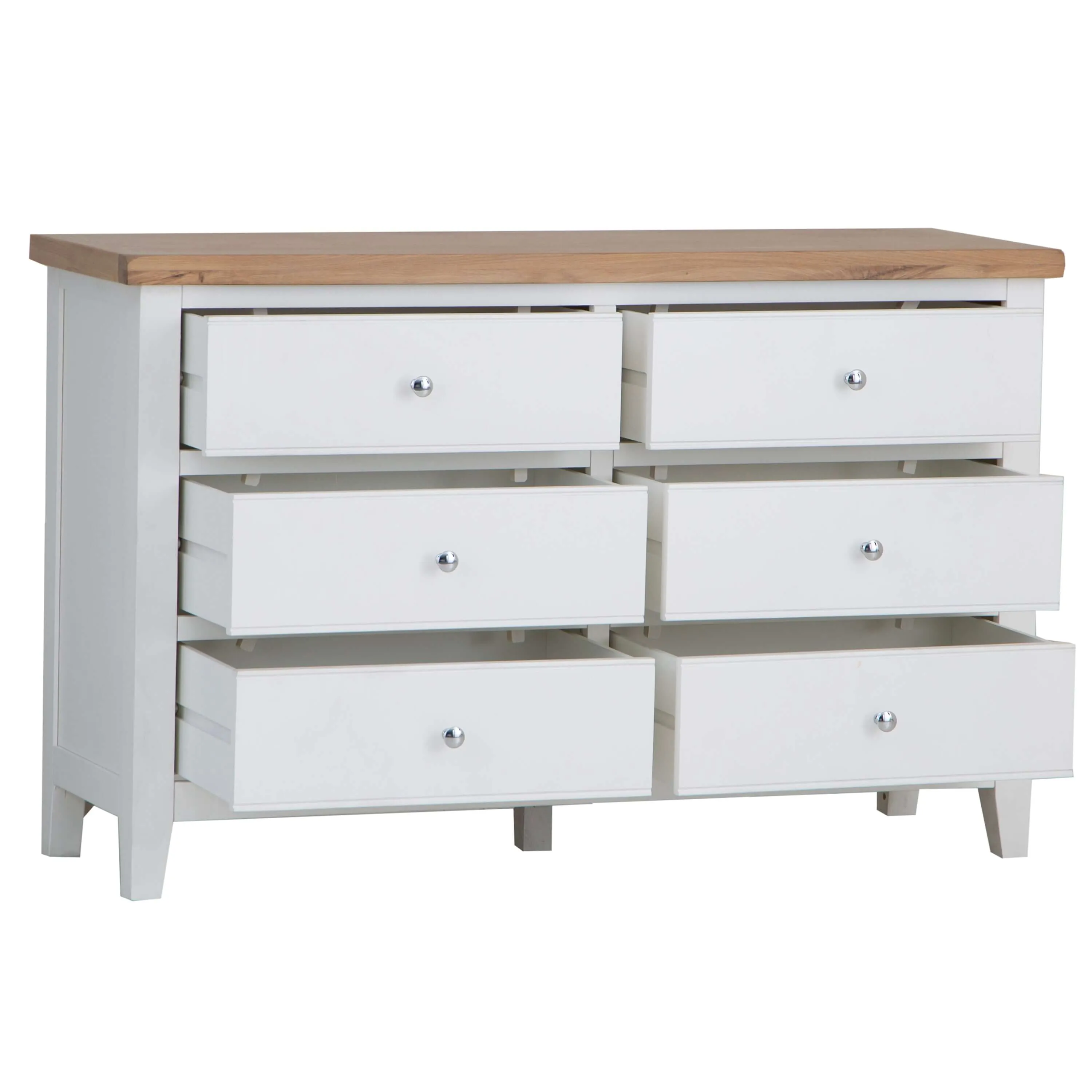 Elodie Snow White Oak 6 Drawer Chest