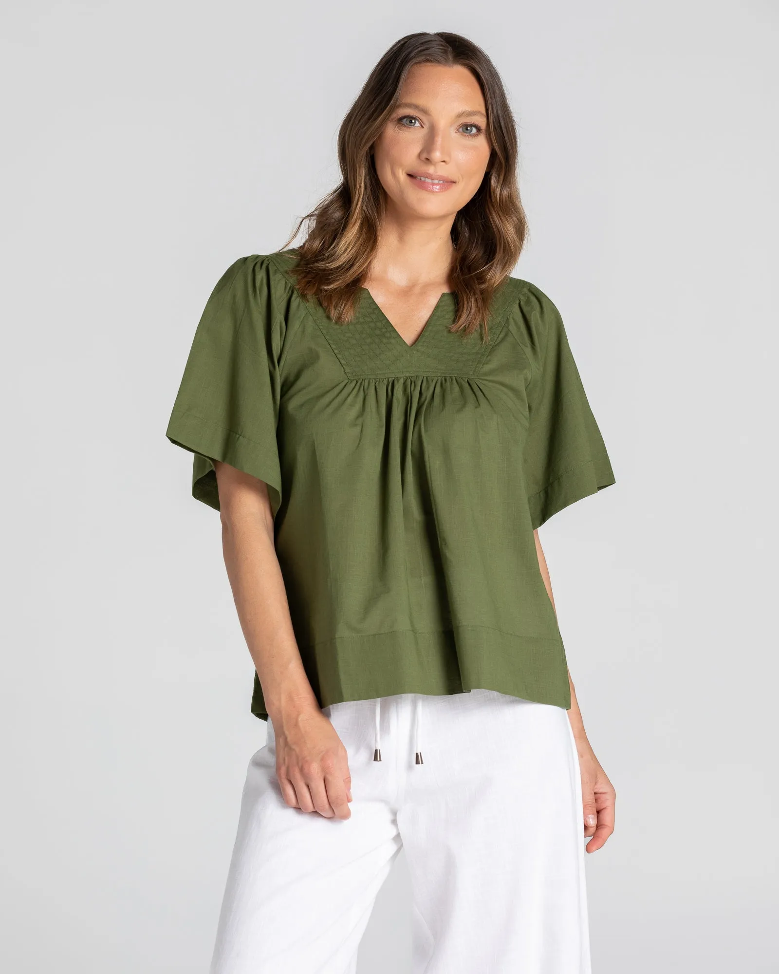 Freya Top - Khaki