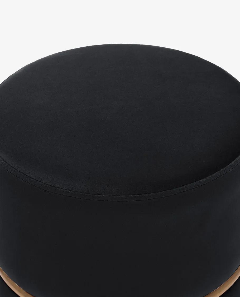 Grand Rapids Round Velvet Ottoman