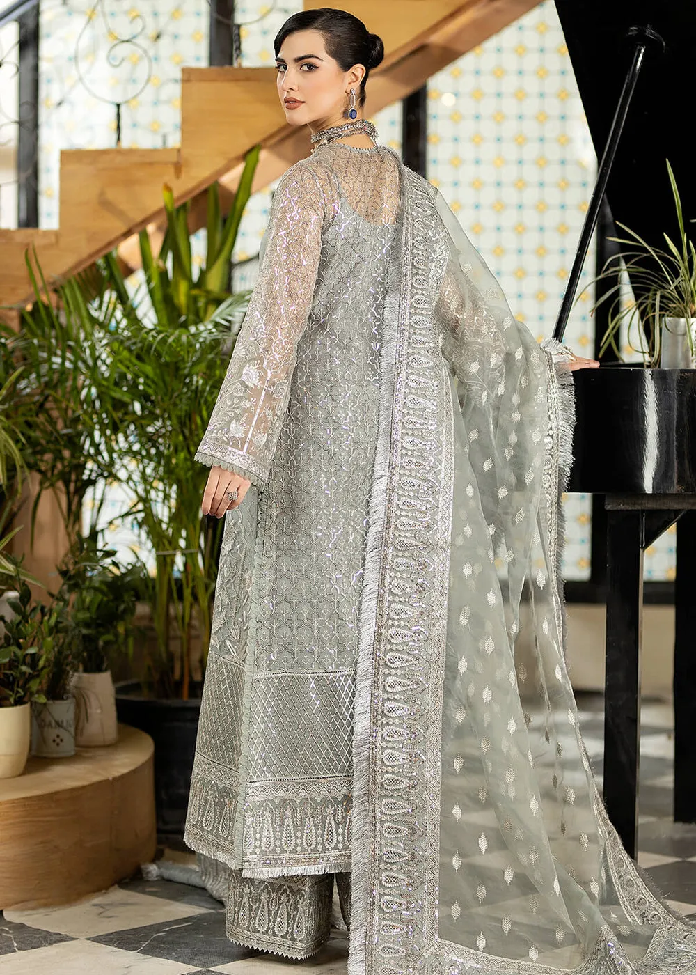 Grey Wedding Formal Suit | Imrozia Premium | Jhalak '23 | I-179 - INAAYAT