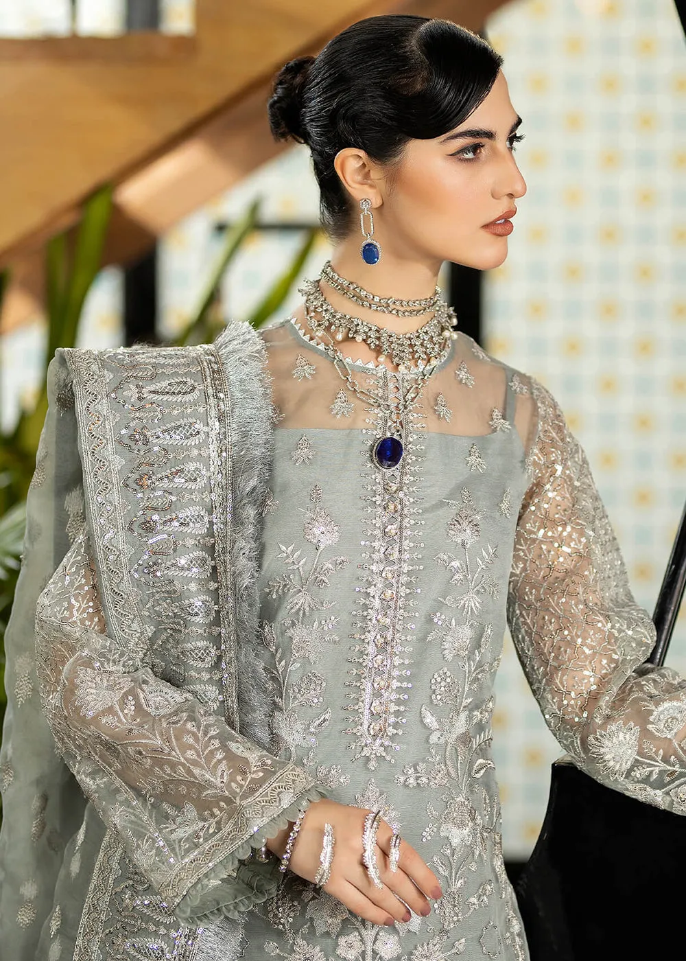 Grey Wedding Formal Suit | Imrozia Premium | Jhalak '23 | I-179 - INAAYAT