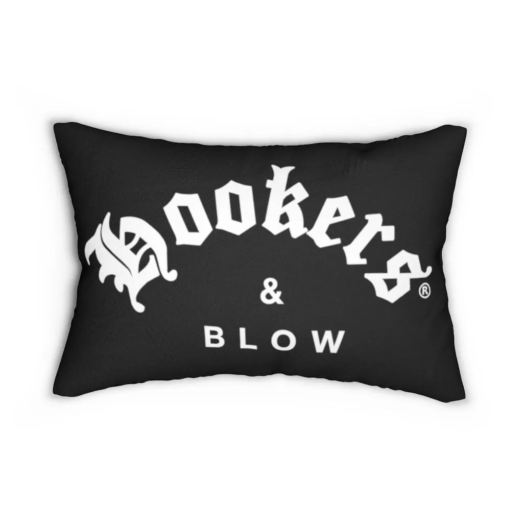 Hookers & Blow Black Spun Polyester Lumbar Pillow