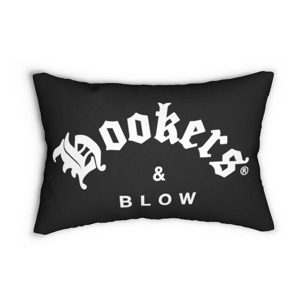 Hookers & Blow Black Spun Polyester Lumbar Pillow