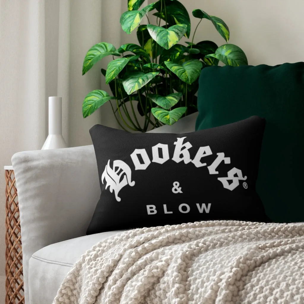 Hookers & Blow Black Spun Polyester Lumbar Pillow