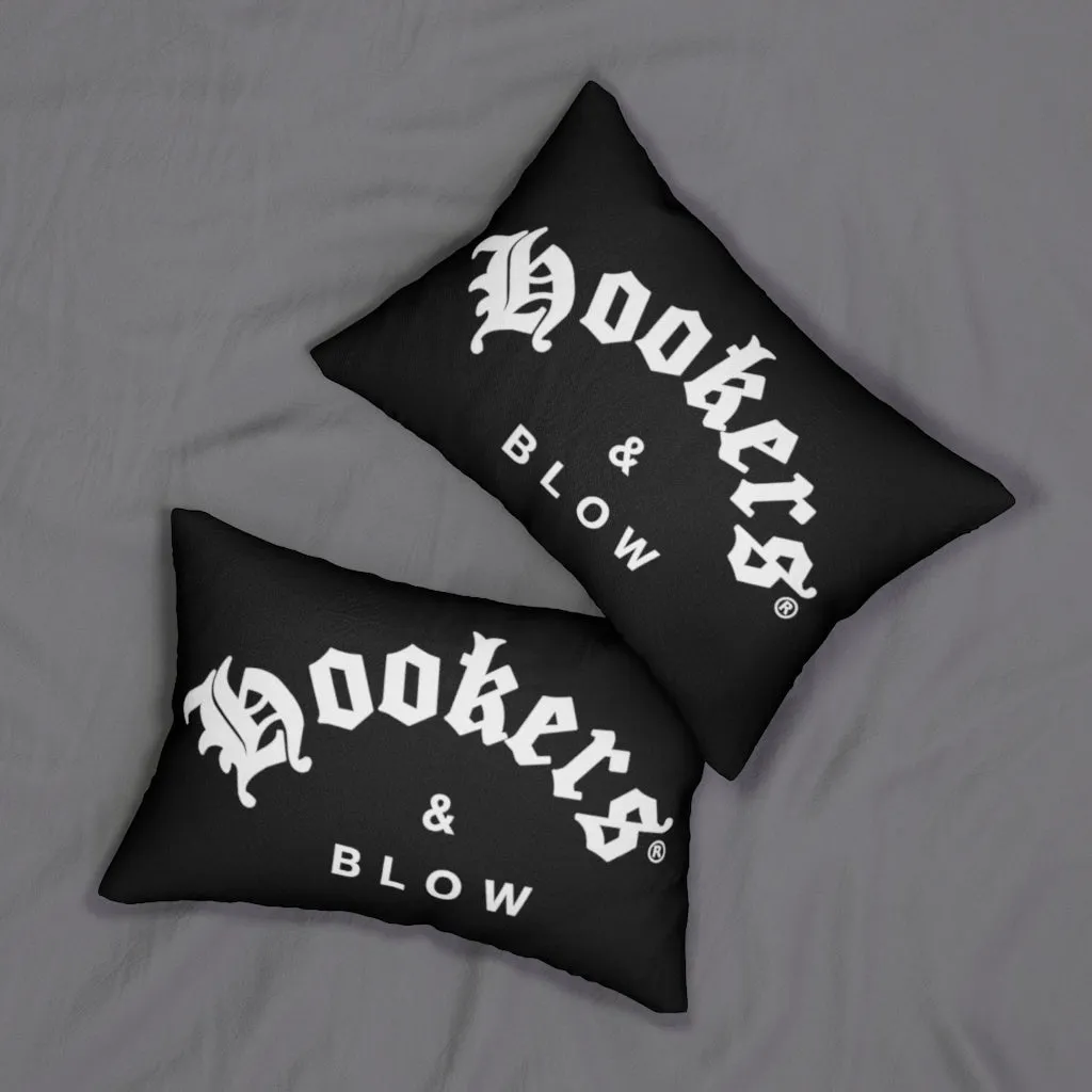 Hookers & Blow Black Spun Polyester Lumbar Pillow